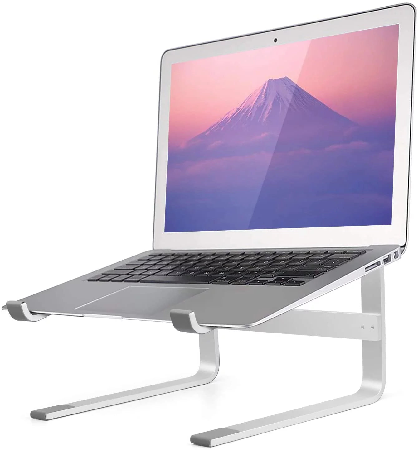 Laptop Stand Ergonomic Aluminum Laptop Mount Computer Stand for Desk, Detachable Laptop Riser Laptop Holder Compatible with All Macbook Air Pro between 10-17